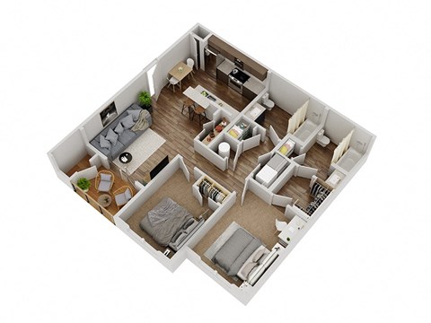 Selkirk 2 bedroom 2 bath floor plan